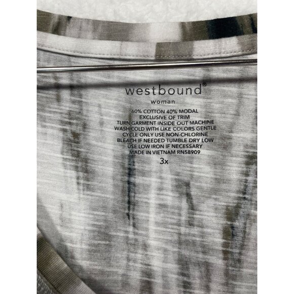 Westbound Woman 3X Short Sleeve T Shirt w/ Shoulder Accents NWT - Picture 11 of 13